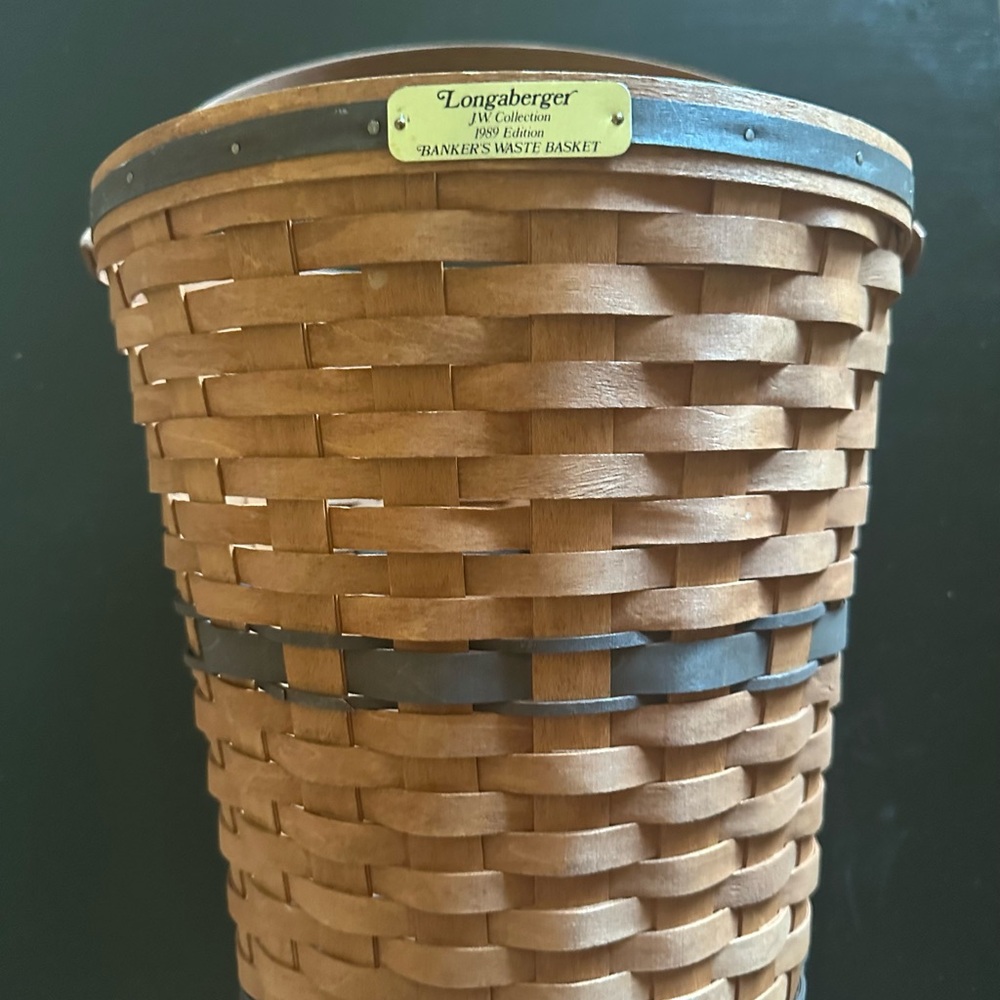 Longaberger JW Collection 1989 Banker’s Waste Basket